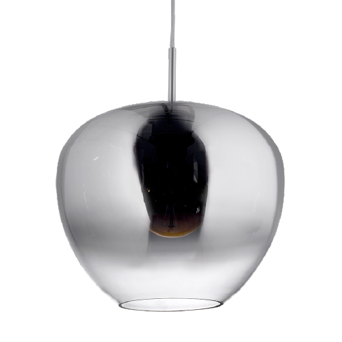 Colgante de 1 luz E27 con cromo y vidrio degradé diámetro 30cm altura 25cm Dupuy